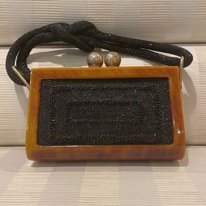 VINTAGE Designer 1940’s-50’s Beaded Bakelite Bag
